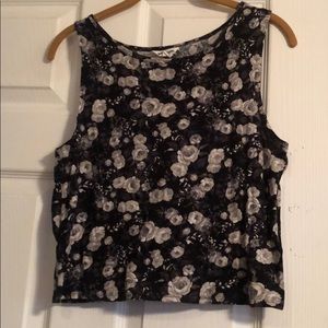 Roses cropped tank top